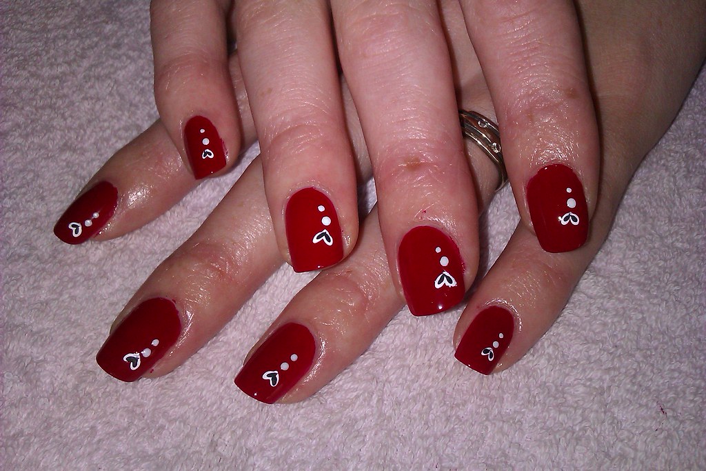 Close-up of professionally manicured and polished nails